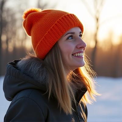 アウトドアシーンでのビーニー